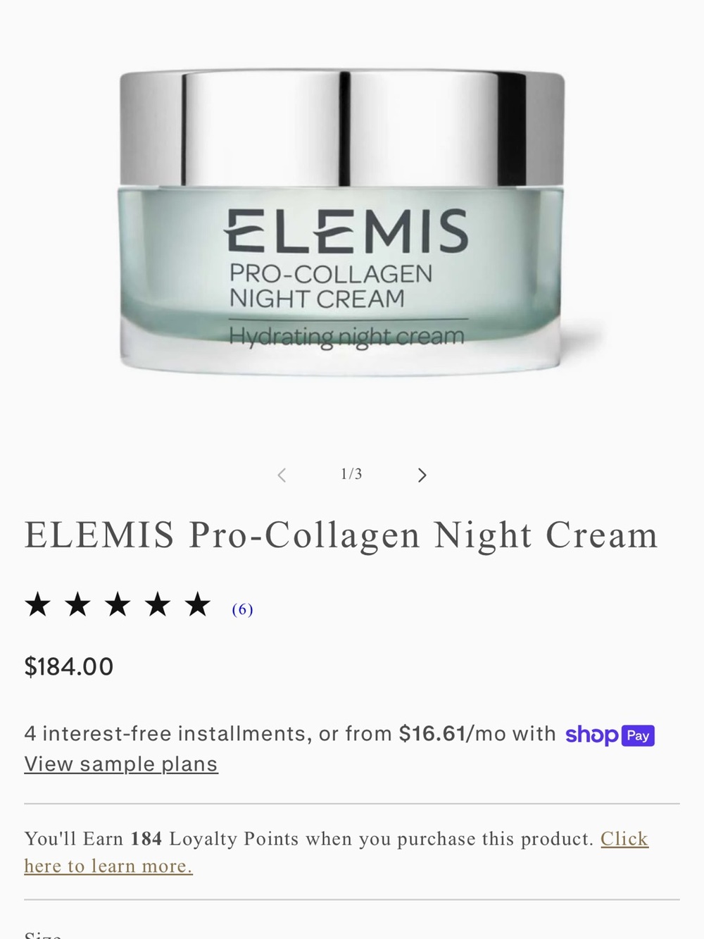 Elemis Pro-Collagen Night Cream,